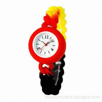 Twist Strap Silicone Watch with Multicolor, Eco-friendly Silicone and Quartz Movement